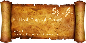 Szilvásy József névjegykártya